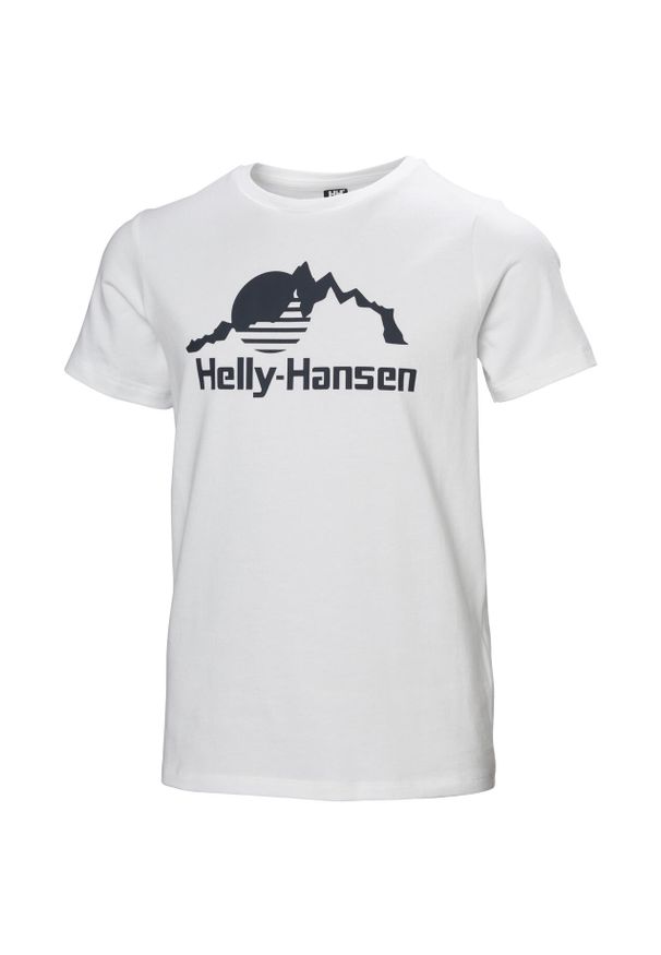 Koszulka dla dzieci Helly Hansen Graphic. Typ kołnierza: kaptur. Kolor: biały