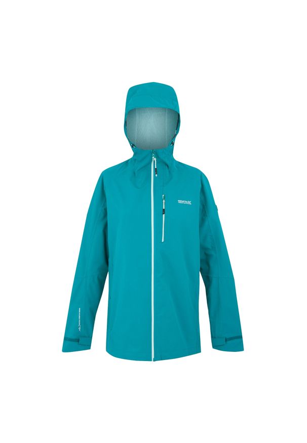 Regatta - Damska Kurtka Wodoodporna Birchdale II. Kolor: zielony, turkusowy, niebieski, wielokolorowy. Sport: turystyka piesza