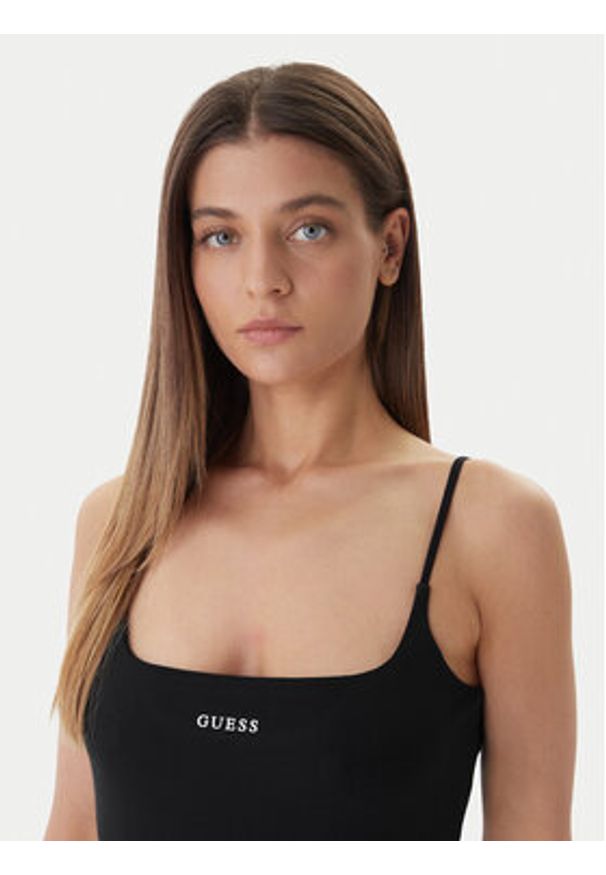 Guess Top V6GP18 K3470 Czarny Regular Fit. Kolor: czarny. Materiał: syntetyk