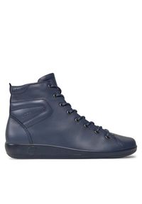 ecco - ECCO Sneakersy Soft 2.0 20652301038 Granatowy. Kolor: niebieski #1