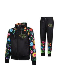 Dres Sportowy Damski komplet EXTREME HOBBY FOLK. Kolor: czarny. Materiał: poliester #1