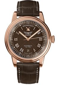 AVIATOR - Zegarek Aviator Zegarek męski Aviator V.3.35.2.280.4 brązowy. Kolor: brązowy #1