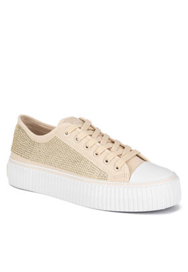 Beverly Hills Polo Club Trampki BHPC058W Beżowy. Kolor: beżowy. Materiał: materiał