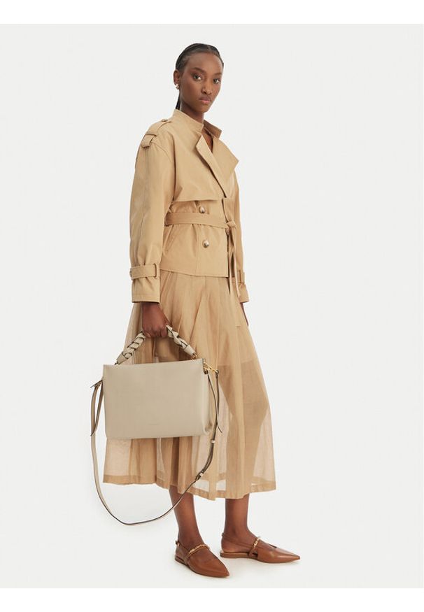 Coccinelle Torebka M250 Boheme Grana Double E1 M50 19 02 01 Beżowy. Kolor: beżowy. Materiał: skórzane