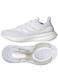 Adidas - Buty adidas PureBoost 22 W GZ5181 białe. Kolor: biały. Materiał: guma