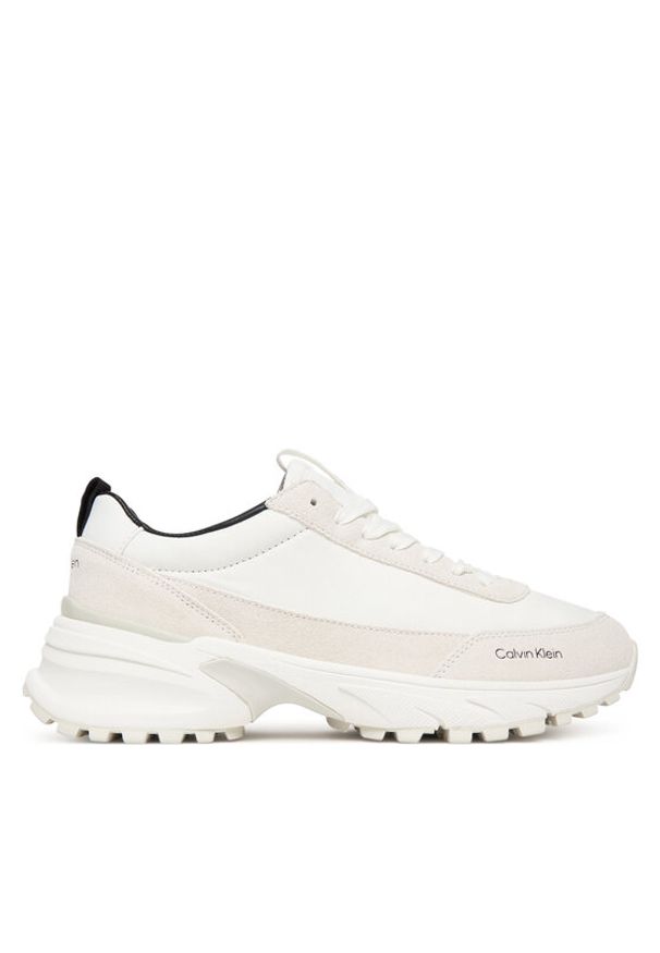 Calvin Klein Sneakersy Hike Runner Mg Nylon Mix YW0YW02075 Biały. Kolor: biały. Materiał: skóra