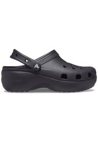 Chodaki damskie Crocs Classic Platform Clog. Kolor: czarny. Obcas: na platformie. Styl: klasyczny