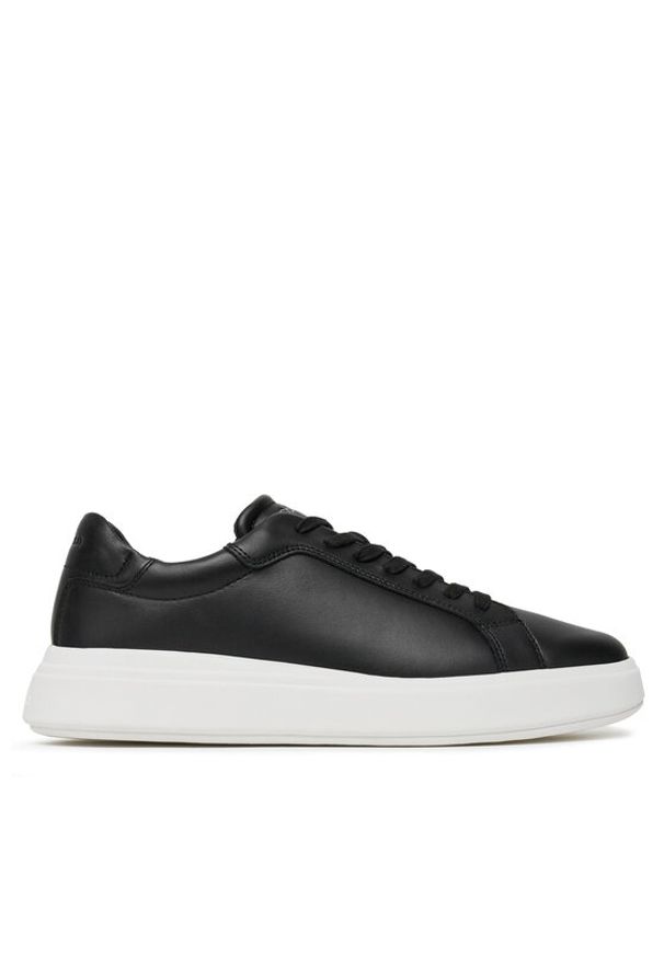 Calvin Klein Sneakersy Low Top Lace Up Lth HM0HM01016 Czarny. Kolor: czarny. Materiał: skóra