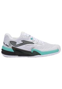 Buty do tenisa męskie Joma Roland 2402 Allcourt. Zapięcie: sznurówki. Kolor: czarny, biały, wielokolorowy. Materiał: syntetyk, tkanina, materiał. Szerokość cholewki: normalna. Sport: tenis