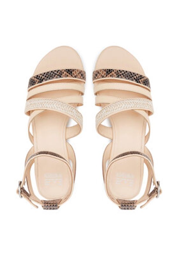 Bronx Sandały New-Skyler 85043-PW Beżowy. Kolor: beżowy. Materiał: skóra