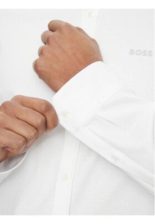BOSS Koszula 50533163 Biały Regular Fit. Kolor: biały. Materiał: bawełna