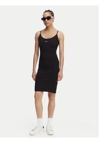 Hugo - HUGO Sukienka letnia Narya 50563766 Czarny Slim Fit. Kolor: czarny. Materiał: bawełna. Sezon: lato #2