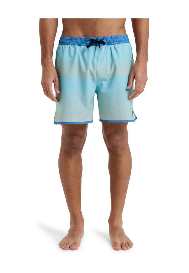 Quiksilver - Szorty kąpielowe dla Mężczyzn SURFSILK SCALLOP 16" Niebieski. Kolor: zielony, niebieski, wielokolorowy. Materiał: elastan, poliester. Styl: sportowy