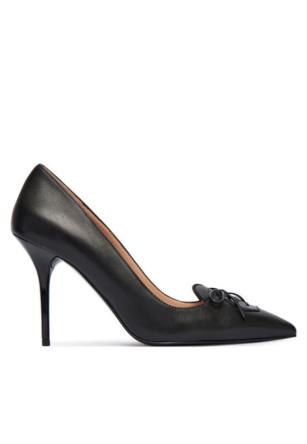 Love Moschino - LOVE MOSCHINO Szpilki JA10449G0NIA0000 Czarny. Kolor: czarny. Materiał: skóra. Obcas: na szpilce