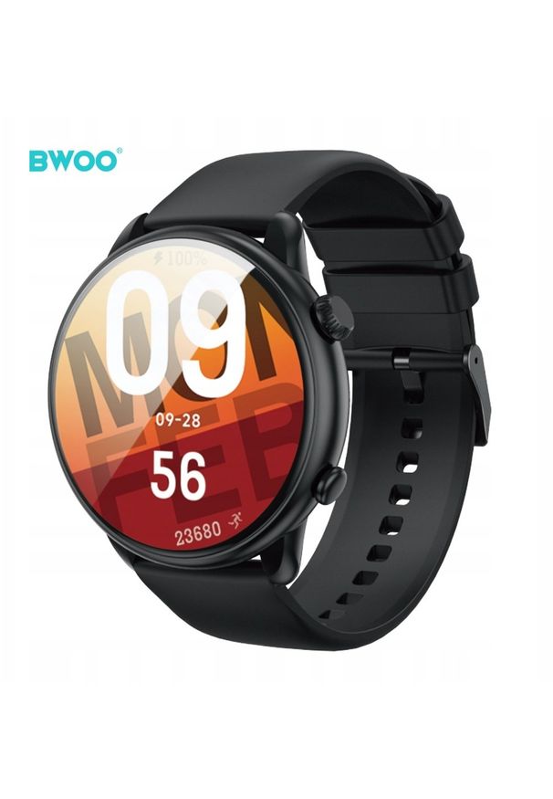 NoName - Smartwatch BWOO smartwatch WA-10 1,32” AMOLED czarny. Rodzaj zegarka: smartwatch. Kolor: czarny