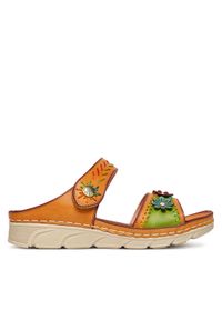 Laura Vita Klapki Dorry 13 Pomarańczowy. Kolor: pomarańczowy. Materiał: skóra #1
