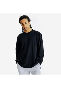 Decathlon - Koszulka długi rękaw męska Elementals. Kolor: czarny. Materiał: materiał. Długość rękawa: długi rękaw. Długość: długie #1