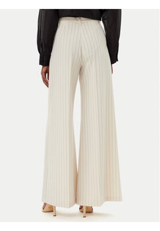 Fracomina Spodnie palazzo FR25SV3002W761D4 Beżowy Wide Leg. Kolor: beżowy. Materiał: syntetyk