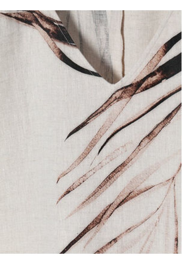 Tatuum Sukienka codzienna Owerti T2309.193 Beżowy Regular Fit. Okazja: na co dzień. Kolor: beżowy. Materiał: len. Typ sukienki: proste. Styl: casual