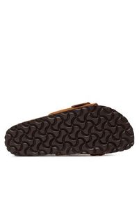 Birkenstock Klapki Oita Braided 1026742 Brązowy. Kolor: brązowy. Materiał: skóra