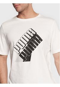 Puma T-Shirt Power Logo 849788 Biały Regular Fit. Kolor: biały. Materiał: bawełna #4