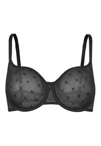 DKNY Biustonosz z fiszbiną DK4039 Czarny. Kolor: czarny. Materiał: syntetyk