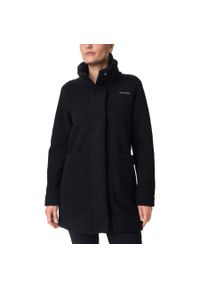 columbia - Płaszcz Polarowy Damski Columbia Panorama Long Jacket. Kolor: czarny. Materiał: polar