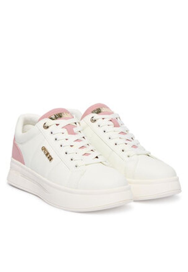 Guess Sneakersy FLFWLL ELE12 Biały. Kolor: biały. Materiał: skóra