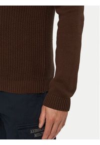 Aeronautica Militare Sweter 262MA1572UL00409 Brązowy Regular Fit. Kolor: brązowy. Materiał: bawełna #4