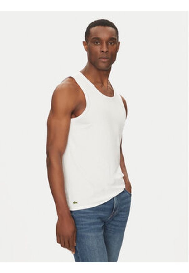 Lacoste Komplet tank topów TH9009 Biały Regular Fit. Kolor: biały. Materiał: bawełna