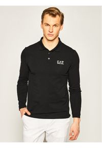 EA7 Emporio Armani Polo 8NPF05 PJM5Z 1200 Czarny Regular Fit. Typ kołnierza: polo. Kolor: czarny. Materiał: bawełna