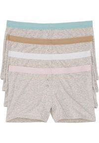 bonprix - Bokserki damskie (4 pary). Kolor: biały #1