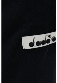 Diadora Spodnie męskie kolor czarny gładkie. Kolor: czarny. Wzór: gładki