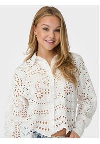 only - ONLY Koszula Bobby 15314566 Biały Cropped Fit. Kolor: biały. Materiał: bawełna #3