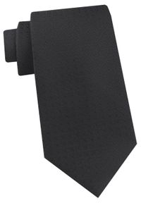 Krawat Męski - Angelo di Monti - Czarny, Jednokolorowy. Kolor: czarny. Materiał: tkanina. Styl: elegancki, wizytowy
