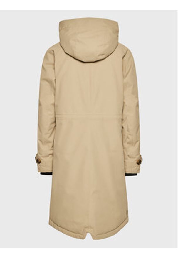 Didriksons Parka Luna 504379 Beżowy Regular Fit. Kolor: beżowy. Materiał: syntetyk