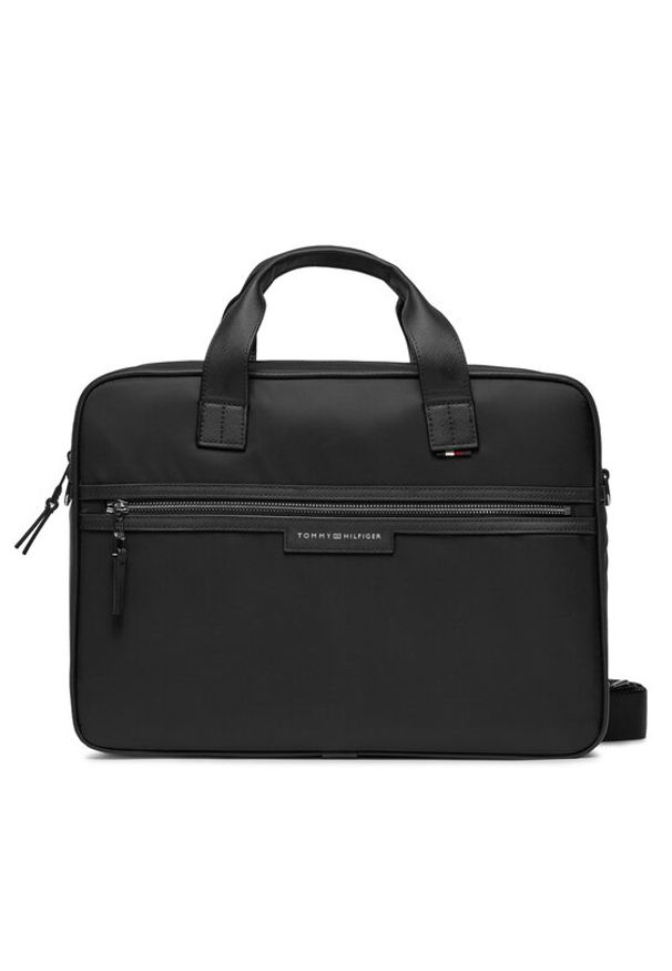 TOMMY HILFIGER - Tommy Hilfiger Torba na laptopa Th Urban Repreve Computer Bag AM0AM11836 Czarny. Kolor: czarny. Materiał: materiał