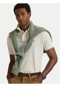 Polo Ralph Lauren Polo 710680784372 Écru Custom Slim Fit. Typ kołnierza: polo. Kolor: kremowy. Materiał: bawełna #4