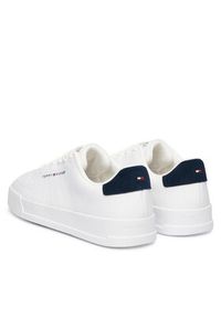 TOMMY HILFIGER - Tommy Hilfiger Sneakersy Th Court Knit FM0FM05823 Biały. Kolor: biały. Materiał: materiał #3