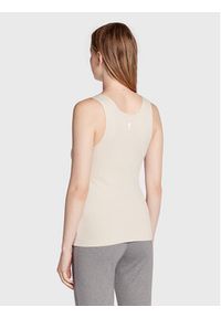 Comma Top 2120575 Beżowy Slim Fit. Kolor: beżowy. Materiał: wiskoza