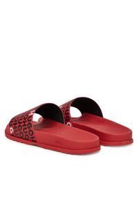 Hugo - HUGO Klapki 50546772 Czerwony. Kolor: czerwony