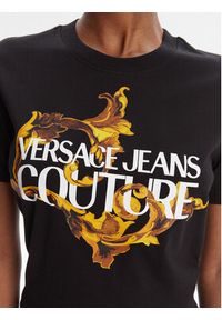 Versace Jeans Couture T-Shirt 79HAHE06 CJ00E Czarny Regular Fit. Kolor: czarny. Materiał: bawełna #5