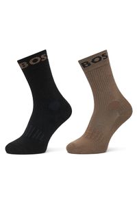 BOSS Zestaw 2 par wysokich skarpet męskich 2P Rs Sport CC 50469747 Kolorowy. Materiał: bawełna, materiał. Wzór: kolorowy