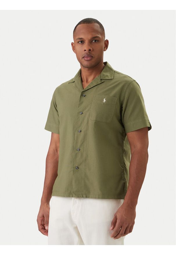 Polo Ralph Lauren Koszula 710980423502 Zielony Regular Fit. Typ kołnierza: polo. Kolor: zielony. Materiał: bawełna