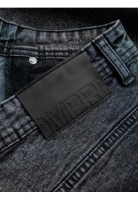 Ombre Clothing - Męskie jeansowe szorty z podwiniętymi nogawkami – szare V3. Okazja: na co dzień. Kolor: szary. Materiał: jeans. Długość: krótkie. Wzór: aplikacja, ze splotem. Sezon: lato. Styl: casual, elegancki #8