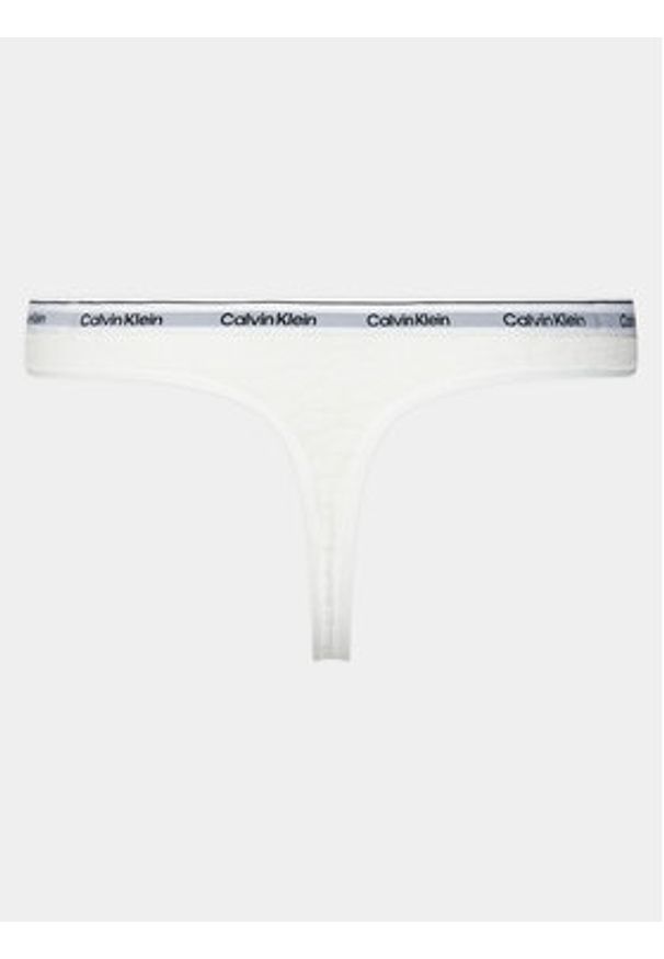 Calvin Klein Underwear Stringi 000QD5051E Biały. Kolor: biały. Materiał: syntetyk