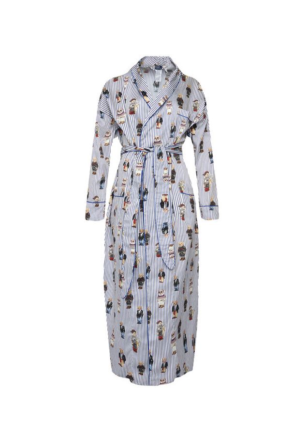 Polo Ralph Lauren Szlafrok 4P0248 Błękitny. Typ kołnierza: polo. Kolor: niebieski. Materiał: bawełna