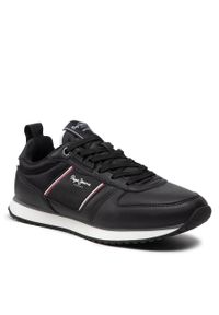 Sneakersy Pepe Jeans Tour Club Basic 22 PMS30882 Black 999. Kolor: czarny. Materiał: skóra #1