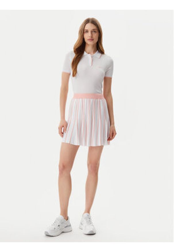 Guess Spódnica plisowana V5GD00 Z3D60 Biały Regular Fit. Kolor: biały. Materiał: wiskoza