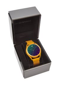 Emporio Armani - Zegarek AR11327. Kolor: żółty. Materiał: materiał #3
